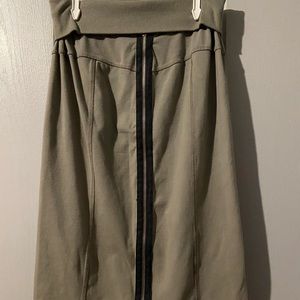 Hard Tail Zip Midi Skirt Size Small
